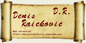 Denis Raičković vizit kartica